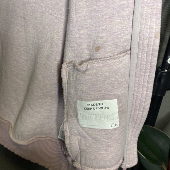 Athleta Girl Pink Sherpa Zip Up Hoodie jacket - Picture 8 of 8